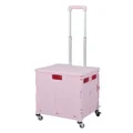 Folding Shopping Trolley Cart Portable Rolling Grocery Basket Wheel Pink