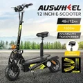 Electric Scooter E-scooter Auswheel Motorised Foldable Bike Commuting Vehicle 1600W with Seat Disc Brake