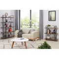 3-Tier Industrial Style Bookcase and Bookshelves Retro Brown