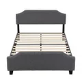 BEF03 Double Size Wooden Upholstered Bed Frame Grey