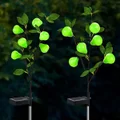 2pcs Solar Garden Lights,Outdoor Solar Pear Tree LED Lights Waterproof Park Stake Landscape Lights for Patio Yard Pathway