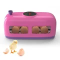 Digital Mini Egg Incubator 8-16 Eggs Poultry Hatcherfor Hatching Eggs with LED Lighting and Intelligent Temperature Control for Chickens Ducks Goose Birds (Pink)