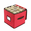 Christmas Ornament Storage Box 600D Oxford Fabric Stores up-to 64 Standard Holiday Ornaments Holder 30X30X30cm 4 Layer Xmas Storage Containers