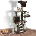 155cm Cat Tree Scratching Post Scratcher Pole Gym House Furniture Multi Levels Medium Mocha