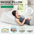 Cool Gel Wedge Pillow Memory Foam Back Support Cushion Antibacterial Luxdream