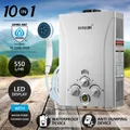 MAXKON 10 in 1 550L/Hr Portable Outdoor Gas LPG Instant Shower Water Heater - Silver