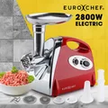 Euro-Chef 2500W Electric Meat Grinder MG500 - Red