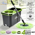 Spin Mop Bucket 360 Degree System Adjustable Handle With 4 Swivel Mops DR FUSSY