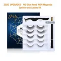 Poly 2020 UPGRADED NO Glue Need NON-Magnetic Eyeliner and Lashes 5 Styles with Tweezers