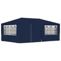 Professional Party Tent with Side Walls 4x6 m Blue 90 g/m?