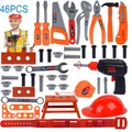 46pcs Pieces Kids Construction Toy Workbench for Toddlers Kids
