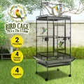 Large Bird Cage Budgie House Parrot Flight Aviary Canary Cockatiel Pet Enclosure Perches on Wheels Indoor Play Top 173cm