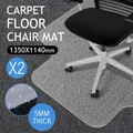 2X Carpet Floor Protector Plastic Chair Mat-135cm x 115cm