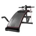 PowerTrain Inclined Sit up bench w/ Resistance bands Push up Bars