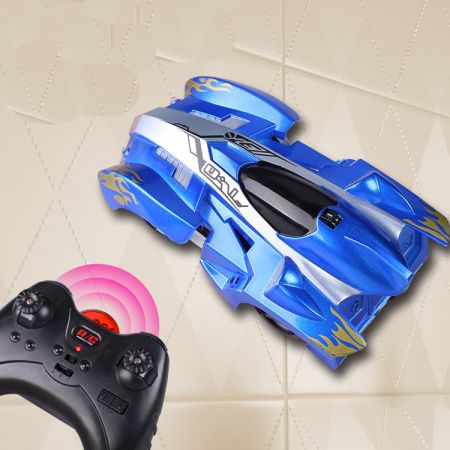 Remote Control Wall Climbing Car Toy 360 (Blue)
