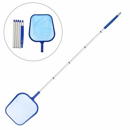 Pool Skimmer Net with 5 Knots 47" Detachable Pole Leaf Skimmer Net Mesh Rake Net for Spa Pond Swimming Pool, Pool Cleaner Supplies and Accessories