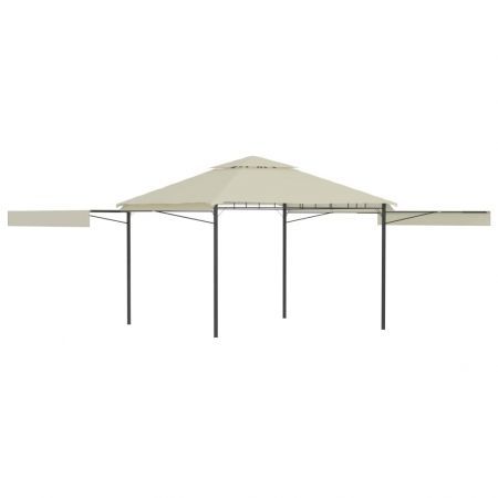 vidaXL Gazebo with Double Extended Roofs 3x3x2,75 m Cream 180 g/cubic metre