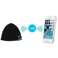 LUD Smart Talking Keep Warm Music Beanie Hat w/ Built-in Wireless Bluetooth Stereo Earphones - Black