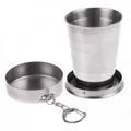 Stainless Steel Portable Mini Travel Retractable Cup Keychain Telescopic