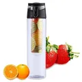 Laptone 800ML Fruit Infusion Infusing Infuser Water Bottle Sports Health Maker-Black