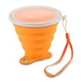 Silica Gel 270ML Folding Water Cup Heat Resistance with Cover Strap