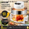 Maxkon 17L Halogen Oven Cooker Electric Air Fryer 3Hr-Timer &amp; LED Screen White