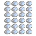 Outdoor Solar Wall Lamps LED 24 pcs Round Silver