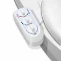 Self Cleaning Hot and Cold Water Bidet Dual Nozzle (Male & Female) - Non-Electric Mechanical Bidet Toilet Attachment With Temperature 12 Mo