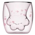 3D Double-layer Cat Paw Cup High Temperature Resistant Glasses Mug