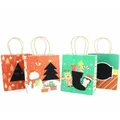 4PCS Assorted Gift Bags for Christmas 17.8x22.9x9.8cm