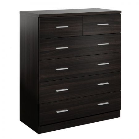 Tallboy 6 Drawers Storage Cabinet - Walnut