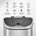 70L Kitchen Touchless Motion Sensor Bin Dual Compartment Garbage Waste Recycle Can Large Opening