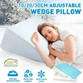 10/20/30Cm Height Adjustable Cool Gel Memory Foam Wedge Pillow Antibacterial & Ventilated