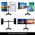 Height Adjustable Dual Monitor Stand Desk Mount Bracket For 13-27 Inches Screen