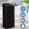 68L Kitchen Automatic Touchless Sensor Bin Stainless Steel Easy To Clean-Black