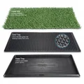 Indoor Easy Cleaning Pet Toilet Training Dog Potty Tray W/2 Grass Mats