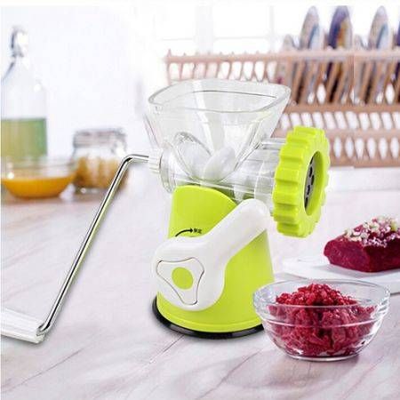 Stainless Steel Blade Manual Meat Mincer