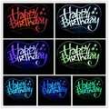 Creative 3D Happy Birthday Lamp Touch lamps energy-saving LED illusion of light
