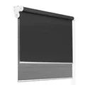 Roller Blinds Blockout Blackout Curtains Window Double Dual Shades 0.9X2.1M GRDG