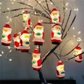 Battery powered Santa Claus Christmas 10 leds string light Fairy home decoration for Bedroom,Stairs,Christmas tree