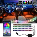 72 LED Strip Lights for Car Over 16 Million Colors, Music Sync App USB 5V