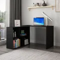 L Shape Computer Desk Rotating Study Table Workstation Modern Office Furniture Black
