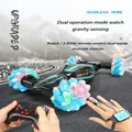 Gesture Sensing Watch Version 3.0 360 Degree Flips Double Sided Rotating Race Car for Kids (Blue)