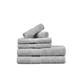 Amelia 500GSM 100% Cotton Towel Set -Single Ply carded 6 Pieces -Glacier Grey