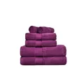 Amelia 500GSM 100% Cotton Towel Set -Zero Twist 6 Pieces -Dark Purple