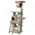 155Cm Cat Scratching Post Climb Tree Gym Pole W/House Tunnel Hammock Condo-Beige