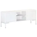 TV Cabinet White 115x30x46 cm Solid Mango Wood