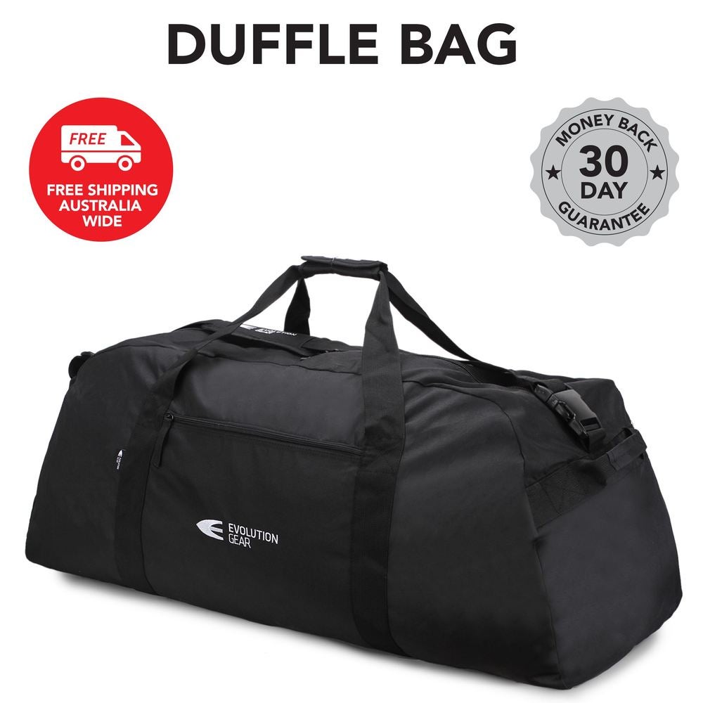Multipurpose Black Duffel Bag Suitable for Hunting & Camping
