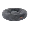 Paws and Claws 50cm x 50cm Small Calming Plush Pet/Dog Round Bed/Mattress Grey