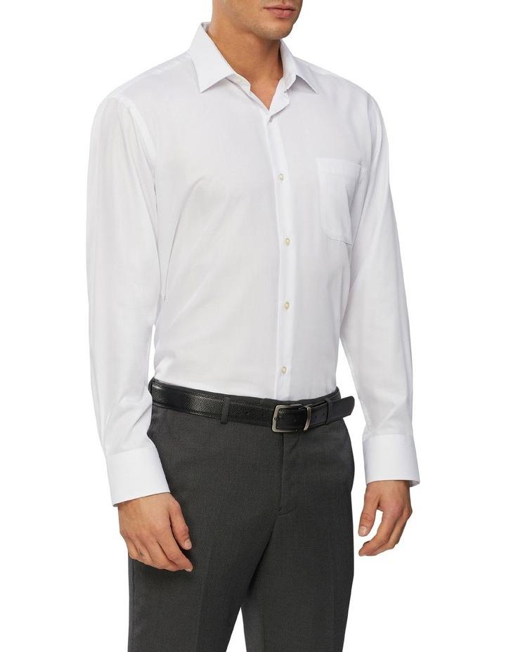 Van Heusen Wash N Wear Textured Long Sleeve Business Shirt in White 43-90